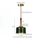 GobekUsa Green Wave Glass Pendant Lamp: Modern Minimalism for Living Room, Bedroom, Cafe