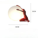 GobekUsa Ball Holding Character Resins Lamp for Living Room Bedroom