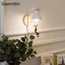 GobekUsa Angel Girl Bedroom Wall Sconces LED Light Fixtures