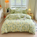 GobekUsa Cotton Stripe Comforter Cover Set for Single Double Bed - Autumn Winter