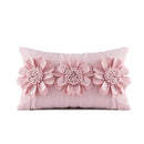 GobekUsa 3D Velvet Flower Pillow Covers in Yellow Beige 45x45cm