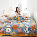 GobekUsa Cartoon Boho Bedspread - 100% Soft Cotton Double-Sided Woven Blanket