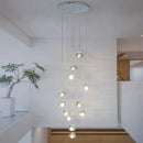 GobekUsa Crystal LED Chandelier Water Droplet Design Luxury Ball Hanging Lamp