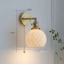 GobekUsa Ceramic LED Wall Sconce: Modern Copper Indoor Luminaria for Bedroom, Mirror, Stairway