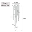 GobekUsa Crystal Ball Chandelier: Long Adjustable Staircase Pendant Light perfect for Home & Restaurant