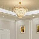 GobekUsa Crystal Chandelier: Modern LED Pendant Light for Living Room & Bedroom