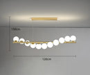 GobekUsa Glass Ball Gold Chandelier: Nordic Style Dining Room Kitchen Lighting
