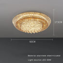 GobekUsa Amber Crystal LED Ceiling Light for Luxurious Home Decor
