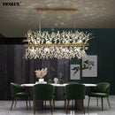 GobekUsa Dandelion LED Crystal Chandelier for Living Room Dining Decoration