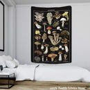 GobekUsa Black Mushroom Mystical Tapestry Wall Hanging for Boho Home Decor