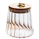 GobekUsa Glass Airtight Canister with Wooden Lid | Stylish Kitchen Storage Solution