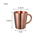 GobekUsa Double-Layer Stainless Steel Thermal Mug with Handle for Coffee and Beer