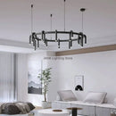 GobekUsa Circular Ring Pendant Lights - LED Chandelier for Home Living Room & Restaurant