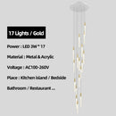 GobekUsa Luxe Gold Tube Chandelier for Dining & Bedroom Lighting