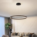 GobekUsa Circle Pendant Chandelier Dimmable LED Lights for Modern Living Room