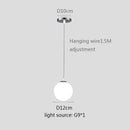 Modern White Globe Glass Pendant Light in Gold, Black, or Silver