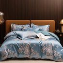 GobekUsa Jacquard Satin Summer Bedding Set - Elegant & Skin Friendly Duvet Cover - Single/Double Size