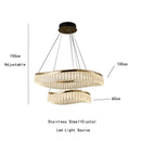 GobekUsa Golden Crystal Chandelier Luxury Round Pendant Lamparas Art Decor Fixture