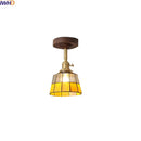 GobekUsa Glass Wood LED Ceiling Light Nordic Design for Living Room & Corridor