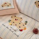 GobekUsa Cotton Embroidered King Queen Bedding Set with High-Quality Duvet Cover Pillowcases