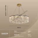 GobekUsa Crystal Chandelier Pendant Light, Elegant Hanging Lamp Fixture