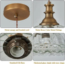 GobekUsa Brass Glass Pendant Chandelier for Kitchen Bar Bedroom Hallway