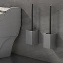 GobekUsa Black Aluminum Toilet Brush Holder Set with Scrub Brush