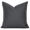 GobekUsa Geometric Faux Leather Throw Pillow Cover - Modern Luxury Pillowcase