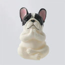 GobekUsa Bulldog Resin Statue Yoga Sculpture Miniature Figurine Home Garden Decor