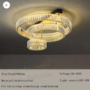 GobekUsa Gold Crystal Copper Ceiling Lamps LED Modern Home Room Decor Lighting