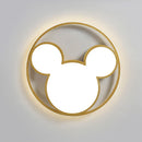GobekUsa 34W LED Mickey Mouse Ceiling Light for Children's Bedroom and Living Room