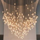 GobekUsa Large Gold LED Crystal Ball Chandelier for Modern Luxury Living Room