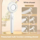 GobekUsa Black Gas Rain Mist Shower Head for High Water Pressure and Polished Look