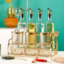 GobekUsa Acrylic Seasoning Jar Set with Tray - Kitchen Storage Organizer