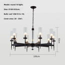 GobekUsa Gold Metal Glass LED Pendant Lights Chain Hanging Lamp