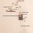 GobekUsa Cube Glass LED Wall Sconce Walnut Wood 2 Arms Rotatable Mirror Light