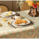 GobekUsa Baroque Flowers Fringe Placemat Set- Luxury Cotton Linen Retro Hexagon Table Mats