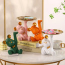 GobekUsa Bear House Entry Tray Keys Receiver Storage Figurines