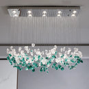 GobekUsa Glass Stone Chandeliers: Modern Luxury LED Pendant Lights for Dining Room Art Decor