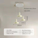 GobekUsa Disc Shaped LED Pendant Light in Cream White Green for Bedroom Living Rooms
