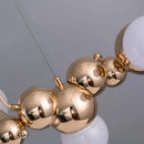 GobekUsa Caterpillar Metal Ball Chandelier: Modern Creative Long Bar Pendant Light for Kitchen Dining Room