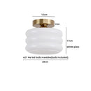 GobekUsa Creamy Glass Iron LED Ceiling Light - Modern Indoor Lighting Fixtures