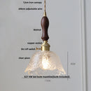 GobekUsa Amber Glass LED Pendant Light Fixture Nordic Modern Copper Hanging Lamp