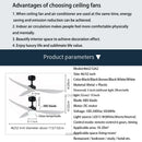 GobekUsa 52" Plastic Blade Ceiling Fan with Remote Control for Bedroom