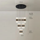 GobekUsa Crystal LED Chandelier: Luxury Stair Lighting Fixture for Staircase, Minimalist Indoor Hangings