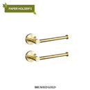 GobekUsa Brushed Gold Bathroom Pendant Set: Toilet Brush Holder, Paper Holder, Towel Bar & More