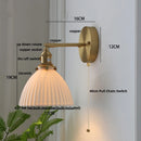 GobekUsa LED Wall Lamp Sconce Up Down Rotate Pull Chain Switch Modern Stair Light Fixtures