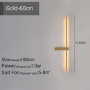 GobekUsa LED Wall Lamp, Modern Minimalist Design, Aluminum, Indoor Lighting, Gold/Black, AC85-260V
