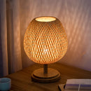 GobekUsa Bamboo Weave Table Lamp - Modern Bedside Light