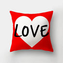 GobekUsa Love Heart Print Sofa Cushion Covers - Nordic Valentine's Day Wedding Decor Pillowcase